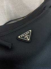 Kitlife Prada Small Black Leather Bag 1BC296 27x18x9.5cm - 6