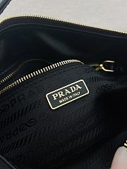 Kitlife Prada Small Black Leather Bag 1BC296 27x18x9.5cm - 5