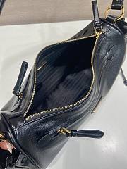 Kitlife Prada Small Black Leather Bag 1BC296 27x18x9.5cm - 2