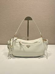 Kitlife Prada Small White Leather Bag 1BC296 27x18x9.5cm  - 1