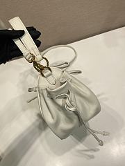 Kitlife Prada Small White Leather Bag 1BC296 27x18x9.5cm  - 5
