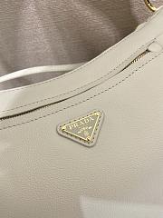 Kitlife Prada Small White Leather Bag 1BC296 27x18x9.5cm  - 4