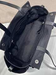 Kitlife Prada Route Large Black Leather Tote Bag 1BG644 34x25x17cm - 3