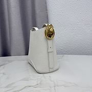 Kitlife Dior Small Dior Médaillon Bucket Bag White Calfskin M1531 19.5x18.5x11.5cm - 5