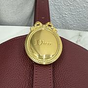 Kitlife Dior Small Dior Médaillon Bucket Bag Burgundy Calfskin M1531 19.5x18.5x11.5cm  - 3