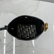 Kitlife Dior Small Dior Médaillon Bucket Bag Black Calfskin M1531 19.5x18.5x11.5cm  - 4