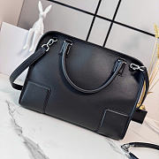 Kitlife Loewe Black Leather Amazona 180 Top-handle Bag 34.5x14x27cm - 1