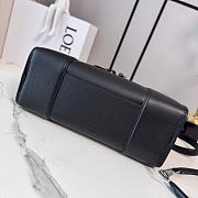 Kitlife Loewe Black Leather Amazona 180 Top-handle Bag 34.5x14x27cm - 2