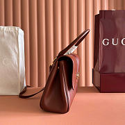 Kitife Gucci Paparazzo Medium Top Handle Bag Brown Leather ‎875018 32x24x17cm - 6