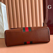 Kitife Gucci Paparazzo Medium Top Handle Bag Brown Leather ‎875018 32x24x17cm - 5