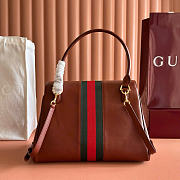 Kitife Gucci Paparazzo Medium Top Handle Bag Brown Leather ‎875018 32x24x17cm - 3