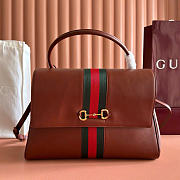 Kitife Gucci Paparazzo Large Top Handle Bag Brown Leather ‎875019 37x29x13cm - 1