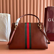 Kitife Gucci Paparazzo Large Top Handle Bag Brown Leather ‎875019 37x29x13cm - 6