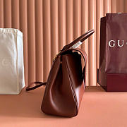 Kitife Gucci Paparazzo Large Top Handle Bag Brown Leather ‎875019 37x29x13cm - 4