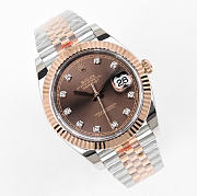 Kitlife Rolex Datejust Watch Brown Diamond Dial 41mm  - 3