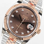 Kitlife Rolex Datejust Watch Brown Diamond Dial 41mm  - 4