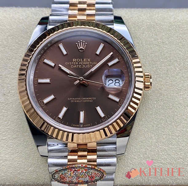 Kitlife Rolex Datejust Watch Brown Dial 41mm  - 1