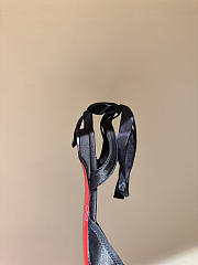 Kitlife Christian Louboutin Cassia Lace Up Ballerinas Black Crepe Satin - 2