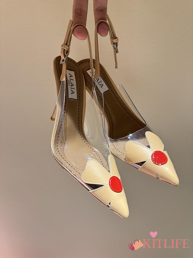 Kitlife Alaia Beige Bloom Slingbacks 100cm - 1