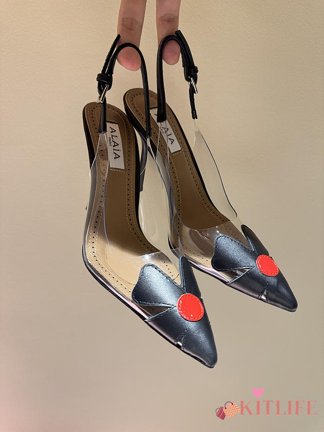Kitlife Alaia Black Bloom Slingbacks 100cm  - 1