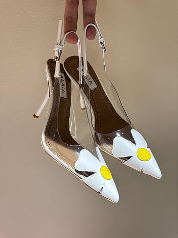 Kitlife Alaia White Bloom Slingbacks 100cm