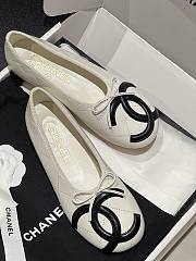 Kitlife Chanel Vintage Kangpeng Ballet Shoes White & Black - 3