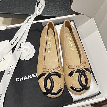Kitlife Chanel Vintage Kangpeng Ballet Shoes Beige & Black