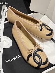 Kitlife Chanel Vintage Kangpeng Ballet Shoes Beige & Black - 4