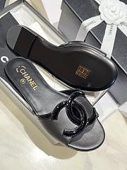 Kitlife Chanel Vintage Cambon Flat Sandals Black - 4