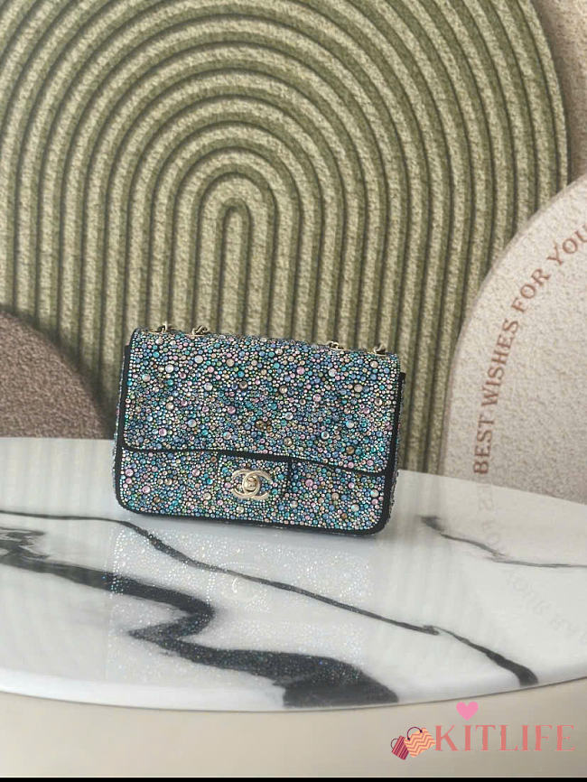 Kitlife Chanel 26C Green Multicolored Rhinestones 20cm - 1