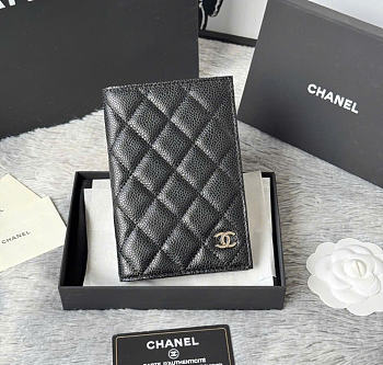Kitlife Chanel Caviar Quilted Passport Holder Black AP3197 14.5×10.5×2cm