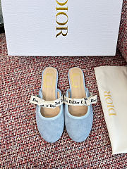 Kitlife Dior J'Adior Mules Blue Suede - 1