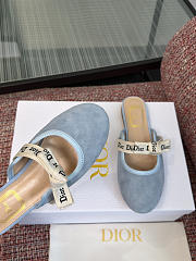 Kitlife Dior J'Adior Mules Blue Suede - 5