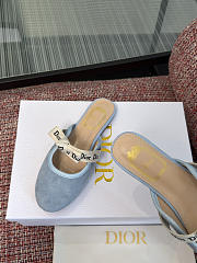 Kitlife Dior J'Adior Mules Blue Suede - 2