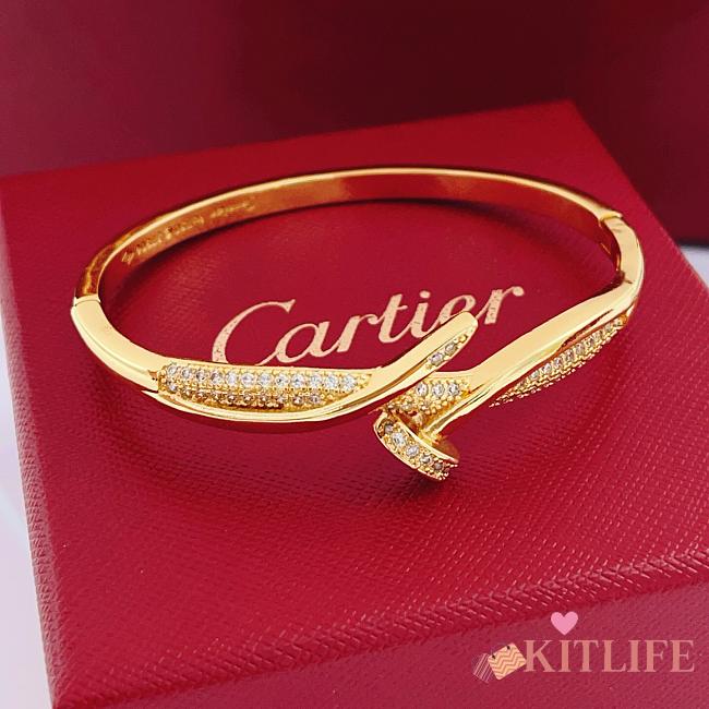 Kitlife Cartier Gold Diamond-encrusted Nail Bracelet - 1