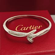 Kitlife Cartier Silver Diamond-encrusted Nail Bracelet - 1