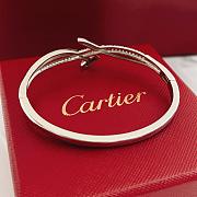 Kitlife Cartier Silver Diamond-encrusted Nail Bracelet - 4