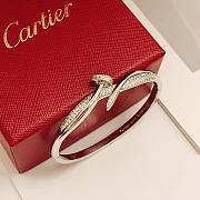 Kitlife Cartier Silver Diamond-encrusted Nail Bracelet - 6