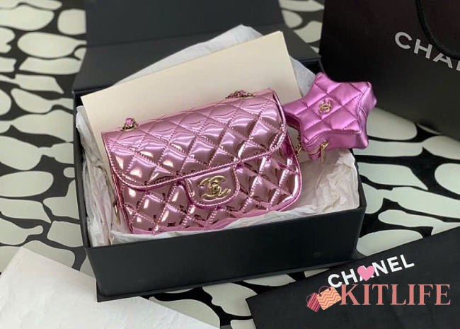 kitlife Chanel Backpack & Star Coin Purse - 20x15x4cm - 1