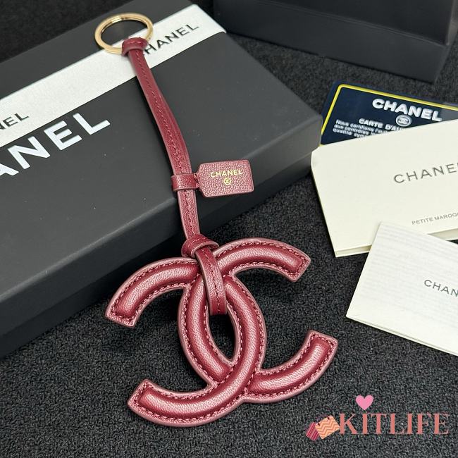 Kitlife Chanel 2026 Mini Bag Charm Burgundy 9×7cm  - 1