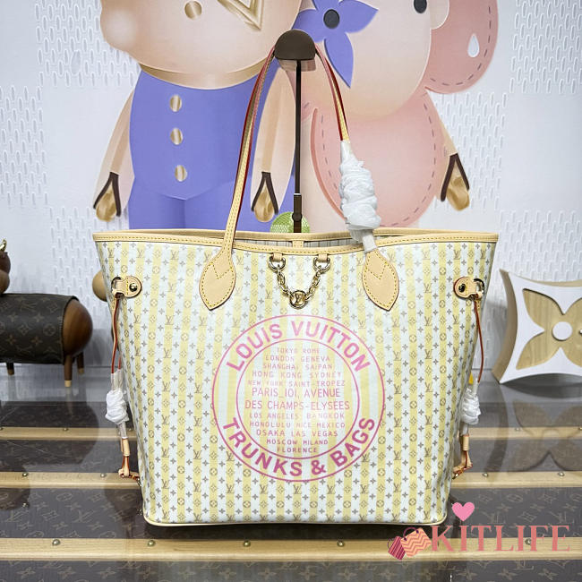 Kitlife Louis Vuitton Neverfull MM Bag Light Yellow M28457 47x28x14cm - 1