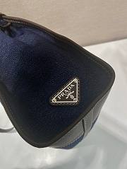 Kitlife Prada Bonnie Large Blue Denim and Dark Brown Leather Handbag 1BA433 38x30x12cm  - 5