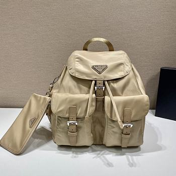 Kitlife Prada Medium Nylon Backpack Beige - 1BZ811 – 32×30x15 cm 