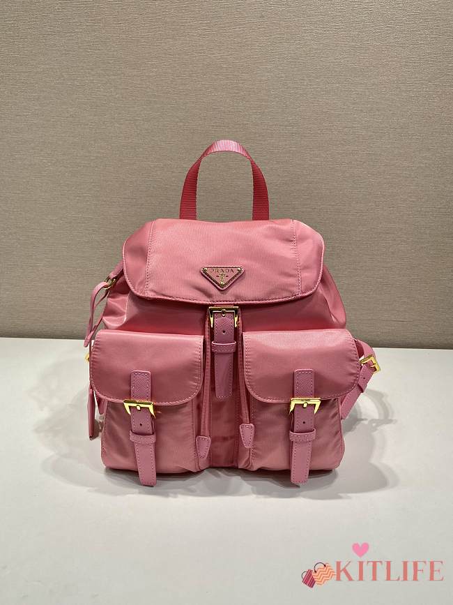 Kitlife Prada Medium Nylon Backpack Pink - 1BZ811 – 32×30x15cm  - 1