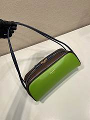 Kitlife Prada Swing Shoulder Bag Green & Dark Brown 1BC249 28x11.5x10cm - 6