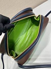 Kitlife Prada Swing Shoulder Bag Green & Dark Brown 1BC249 28x11.5x10cm - 5