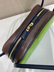 Kitlife Prada Swing Shoulder Bag Green & Dark Brown 1BC249 28x11.5x10cm - 4