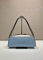 Kitlife Prada Swing Shoulder Bag Blue & White 1BC249 28x11.5x10cm  - 1