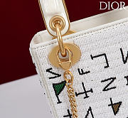 Kitlife Dior Three-Compartment Embroidered Art Limited Edition White Beaded Bag 17x15x7cm - 4