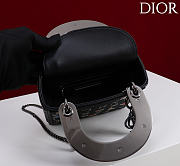 Kitlife Dior Three-Compartment Embroidered Art Limited Edition Black Beaded Bag 17x15x7cm  - 6